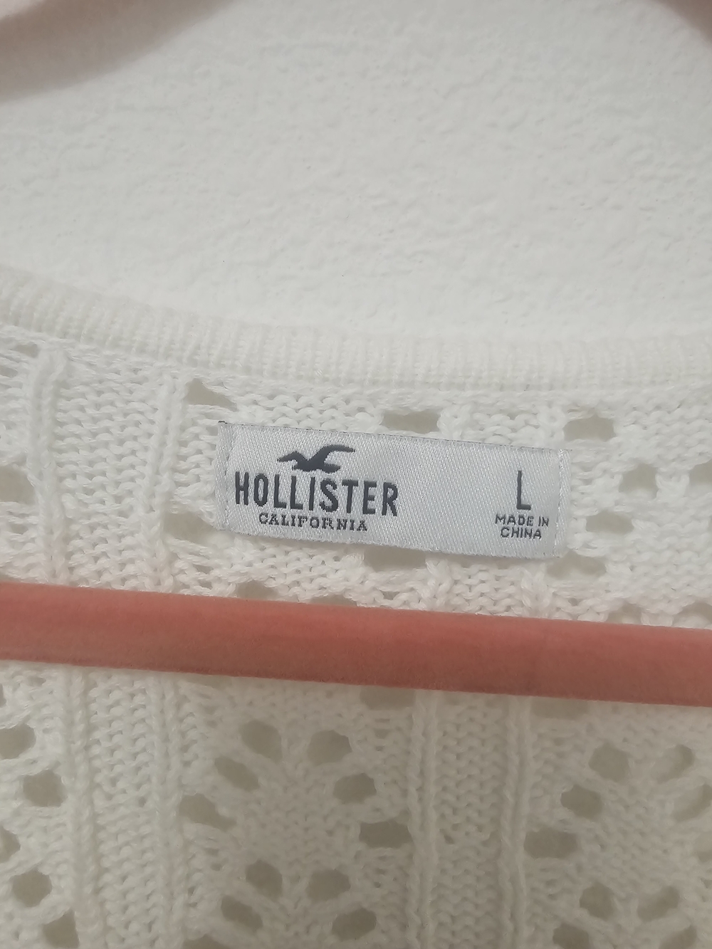 Hollister White Open-Knit Tie-Front Cardigan - Picture 3 of 3